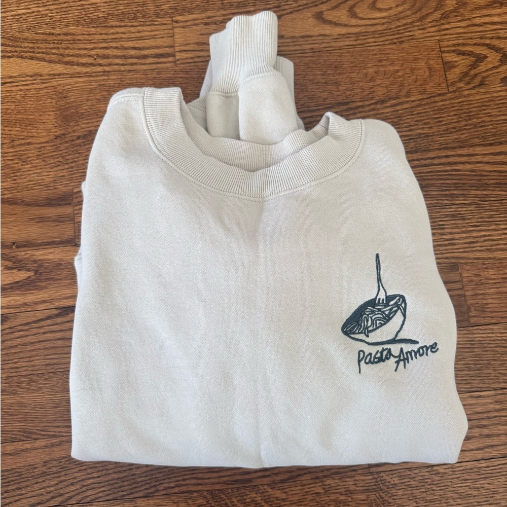 Abercrombie & Fitch Cream Cozy Sherpa-Lined Sweatshirt